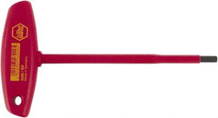 Wiha - 5/32" Hex, T-Handle, Insulated Hex Key - 6-29/32" OAL, Chrome Vanadium Molybdenum, Inch System of Measurement - Eagle Tool & Supply