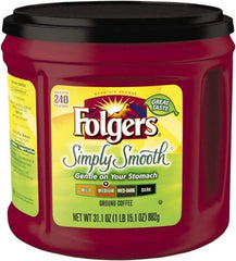 Folgers - Coffee, Simply Smooth, 31.1 oz Canister - Eagle Tool & Supply