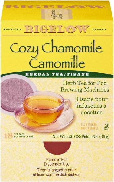 Bigelow - C ozy Chamomile Herbal Tea Pods, 1.90 oz, 18/Box - Eagle Tool & Supply