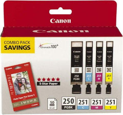 Canon - Ink & Paper Combo - Use with Canon PIXMA iP7220, iP7250, iP8720, iX6820, MG5420, MG5450, MG5520, MG5620, MG6320, MG6420, MG6620, MG7120, MX922 - Eagle Tool & Supply