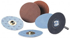 Standard Abrasives - 3" Disc Diam, 100 Grit, Aluminum Oxide Quick Change Disc - Type S Attaching System, Coated, Light Brown, Fine Grade - Eagle Tool & Supply