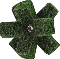 Standard Abrasives - 2" Diam Medium Density Cross Buff - 2 Plys, 8-32 Thread, Coarse Grade, 12,000 Max RPM - Eagle Tool & Supply