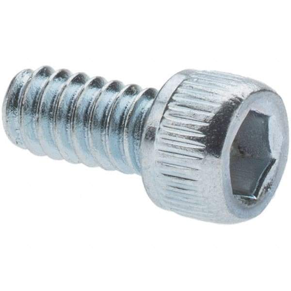 Value Collection - #5-40 UNC Hex Socket Drive, Socket Cap Screw - Alloy Steel, Zinc-Plated Finish, Fully Threaded, 5/8" Length Under Head - Eagle Tool & Supply