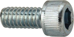 Value Collection - #8-32 UNC Hex Socket Drive, Socket Cap Screw - Alloy Steel, Zinc-Plated Finish, Fully Threaded, 3/8" Length Under Head - Eagle Tool & Supply