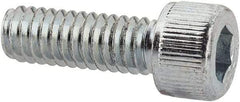 Value Collection - #8-32 UNC Hex Socket Drive, Socket Cap Screw - Alloy Steel, Zinc-Plated Finish, Fully Threaded, 1/2" Length Under Head - Eagle Tool & Supply