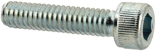 Value Collection - #8-32 UNC Hex Socket Drive, Socket Cap Screw - Alloy Steel, Zinc-Plated Finish, Fully Threaded, 3/4" Length Under Head - Eagle Tool & Supply