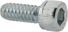 Value Collection - #10-24 UNC Hex Socket Drive, Socket Cap Screw - Alloy Steel, Zinc-Plated Finish, Fully Threaded, 1/2" Length Under Head - Eagle Tool & Supply