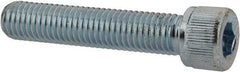 Value Collection - 1/4-28 UNF Hex Socket Drive, Socket Cap Screw - Alloy Steel, Zinc-Plated Finish, Fully Threaded, 1-1/4" Length Under Head - Eagle Tool & Supply