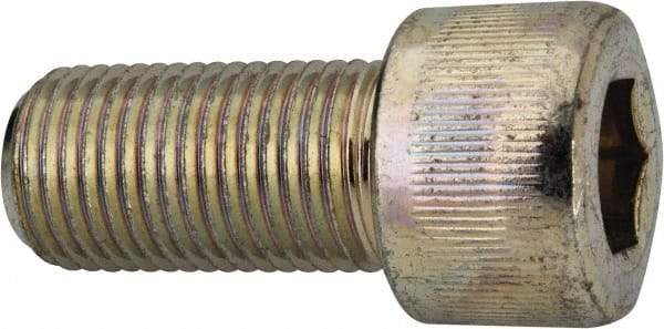 Value Collection - 1/2-20 UNF Hex Socket Drive, Socket Cap Screw - Alloy Steel, Zinc-Plated Finish, Fully Threaded, 1" Length Under Head - Eagle Tool & Supply
