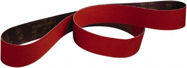 3M - 3-1/2" Wide x 15-1/2" OAL, 120 Grit, Ceramic Abrasive Belt - Ceramic, Fine, Coated, Series 947A - Eagle Tool & Supply