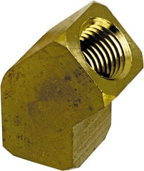 Cerro - 1/4 Female Thread, Brass Industrial Pipe 45° Female Elbow - FNPT, 1,200 psi - Eagle Tool & Supply