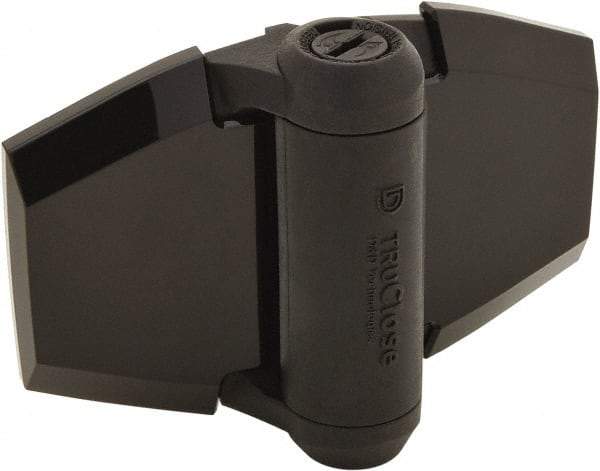 D&D Technologies - 3-3/4" Long x 5.2" Wide x 0.36" Thick, Gate Hinge - Polymer, Black Finish - Eagle Tool & Supply