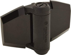 D&D Technologies - 3-3/4" Long x 5.2" Wide x 0.36" Thick, Gate Hinge - Polymer, Black Finish - Eagle Tool & Supply