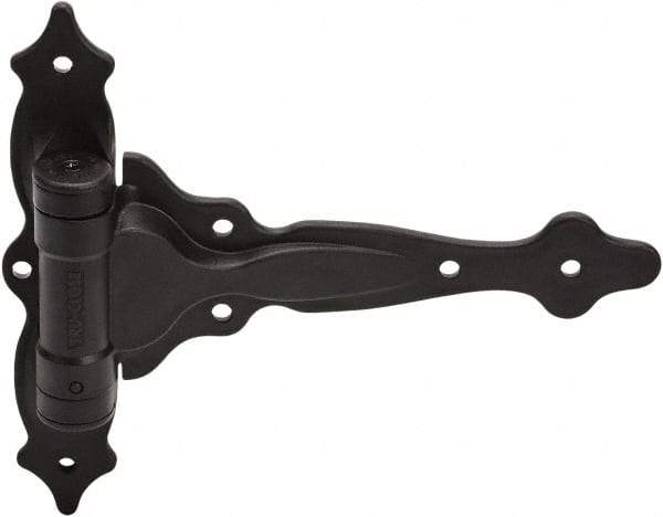 D&D Technologies - 7-3/4" Long x 9-1/2" Wide x 0.22" Thick, Gate Hinge - Polymer, Black Finish - Eagle Tool & Supply