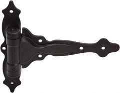 D&D Technologies - 7-3/4" Long x 9-1/2" Wide x 0.22" Thick, Gate Hinge - Polymer, Black Finish - Eagle Tool & Supply