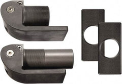 D&D Technologies - 2.16" Long x 2.16" Wide x 5/16" Thick, Gate Hinge - Steel, Anodized Aluminum Finish - Eagle Tool & Supply