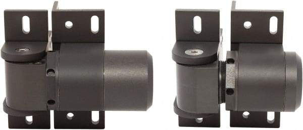 D&D Technologies - 4-1/3" Long x 5.08" Wide x 5/16" Thick, Gate Hinge - Aluminum, Anodized Aluminum Finish - Eagle Tool & Supply