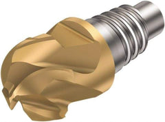 Sandvik Coromant - A316..BM G Grade 1030 Carbide Ball Nose Milling Tip Insert - TiAlN Finish, 4 Flutes, 15.88mm Cutting Diam, 8.5mm Depth of Cut, 18.7mm Extension, 5/16" Cnr Rad, 40° Helix - Eagle Tool & Supply