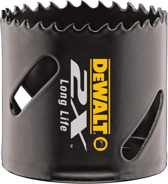 DeWALT - 2-5/8" Diam, 1-7/8" Cutting Depth, Hole Saw - Bi-Metal Saw, Toothed Edge - Eagle Tool & Supply