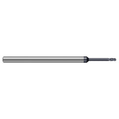 ‎3/32″ Dia. × 1/8″ Shank × 0.139″ DOC × 1-1/2″ OAL, Carbide AlTiN, Stub , 4 Flute, Ballnose End Mill - Exact Industrial Supply
