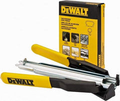 DeWALT - 7-1/2" OAL, Hog Ring Pliers - Curved Jaw, ABS/Rubber Handles - Eagle Tool & Supply