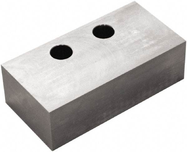 5th Axis - 6" Wide x 1.85" High x 3" Thick, Flat/No Step Vise Jaw - Soft, Aluminum, Manual Jaw, Compatible with V6105 Vises - Eagle Tool & Supply