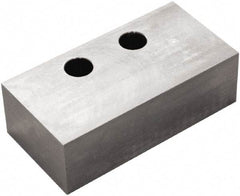 5th Axis - 6" Wide x 1.85" High x 3" Thick, Flat/No Step Vise Jaw - Soft, Steel, Manual Jaw, Compatible with V6105 Vises - Eagle Tool & Supply