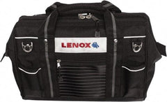 Lenox - 19 Pocket Black Ballistic Polyester Tool Bag - 16" Wide x 10-1/2" Deep x 10-1/2" High - Eagle Tool & Supply