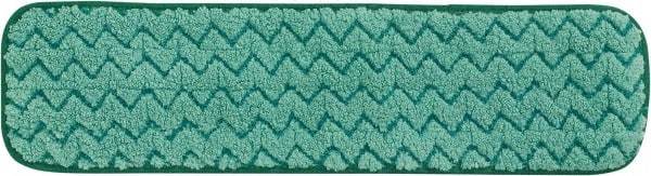 Rubbermaid - 469.9mm Long x 5-1/2" Wide Microfiber Dust Mop Pad - Green, Looped Head, Launderable - Eagle Tool & Supply