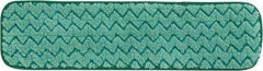 Rubbermaid - 469.9mm Long x 5-1/2" Wide Microfiber Dust Mop Pad - Green, Looped Head, Launderable - Eagle Tool & Supply