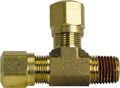 Cerro - 3/8" OD, Brass Male Run Tee - 150 Max Working psi, -40 to 200°F, Comp x MNPT x Comp Ends - Eagle Tool & Supply