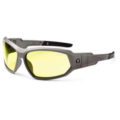 LOKI Yellow Lens Matte Gray Safety Glasses // Goggles - Eagle Tool & Supply
