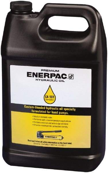 Enerpac - 1 Gal Container Mineral Hydraulic Oil - -42.78 to 190.56°F, ISO 15, 82 SUS at 100°F - Eagle Tool & Supply