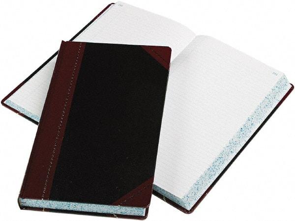Boorum & Pease - 500 Sheet, 14-1/8 x 8-5/8", Record Rule Record/Account Book - Black & Red - Eagle Tool & Supply
