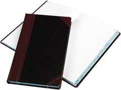 Boorum & Pease - 300 Sheet, 14-1/8 x 8-5/8", Record Rule Record/Account Book - Black & Red - Eagle Tool & Supply