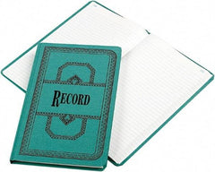 Boorum & Pease - 300 Sheet, 12-1/8 x 7-5/8", Record Rule Record/Account Book - Blue - Eagle Tool & Supply