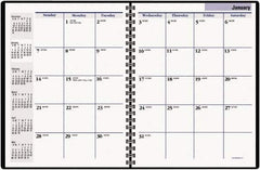 DayMinder - 24 Sheet, 6-7/8 x 8-3/4", Appointment Book - Black - Eagle Tool & Supply