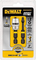 DeWALT - #2" Square Size Square Recess Bit - 1/4" Hex Drive, 2" OAL - Eagle Tool & Supply