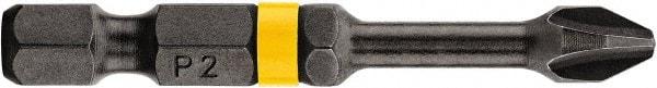 DeWALT - #2 Phillips Screwdriver Bit - 1/4" Hex Drive, 2" OAL - Eagle Tool & Supply