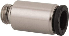 Legris - 6mm Outside Diam, M5x0.8 Metric, Nickel Plated Brass Push-to-Connect Male Connector with Internal Hex - 290 Max psi, Tube to Metric Thread Connection, Nitrile O-Ring - Eagle Tool & Supply