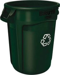 Rubbermaid - 44 Gal Green Round Trash Can - Polyethylene - Eagle Tool & Supply