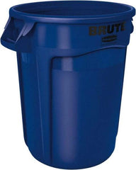 Rubbermaid - 20 Gal Blue Round Trash Can - Polyethylene, 22.94" High - Eagle Tool & Supply