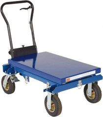 Vestil - 600 Lb Capacity Manual Scissor Elevating Cart - 16-1/8" to 40" Lift Height, 33-1/2" Platform Length x 20-1/2" Platform Width - Eagle Tool & Supply