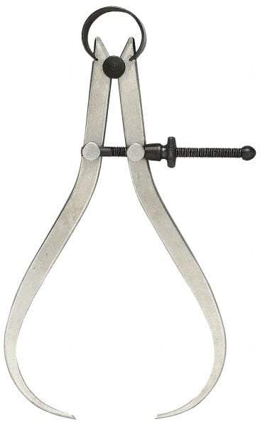 General - 8 Inch Leg, Steel, Bright Finish, Outside Caliper - Eagle Tool & Supply