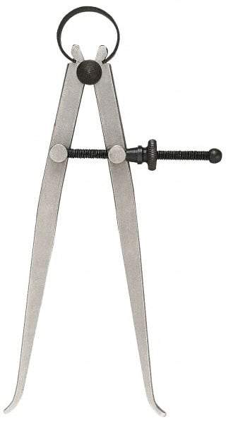 General - 10 Inch Leg, Steel, Bright Finish, Inside Caliper - Eagle Tool & Supply