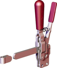 De-Sta-Co - 499 Lb Holding Capacity, Vertical Handle, Manual Hold Down Toggle Clamp - 57° Handle Movement, 99° Bar Opening, Solid Bar, Straight Base, Carbon Steel - Eagle Tool & Supply
