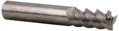 Accupro - 5/8", 1-5/8" LOC, 5/8" Shank Diam, 3-1/2" OAL, 3 Flute, Solid Carbide Square End Mill - Single End, Uncoated, Spiral Flute, 60° Helix, Centercutting, Right Hand Cut, Right Hand Flute - Eagle Tool & Supply