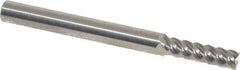 Accupro - 5/32", 9/16" LOC, 3/16" Shank Diam, 2" OAL, 5 Flute, Solid Carbide Square End Mill - Single End, Uncoated, Spiral Flute, 45° Helix, Centercutting, Right Hand Cut, Right Hand Flute - Eagle Tool & Supply
