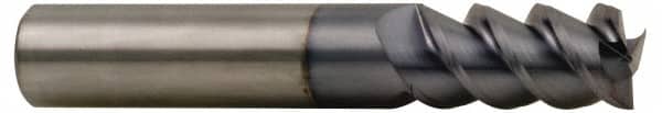 Accupro - 1", 2" LOC, 1" Shank Diam, 4" OAL, 3 Flute, Solid Carbide Square End Mill - Eagle Tool & Supply