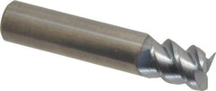 Accupro - 1/2", 5/8" LOC, 1/2" Shank Diam, 2-1/2" OAL, 3 Flute, Solid Carbide Square End Mill - Single End, TiCN Finish, Spiral Flute, 60° Helix, Centercutting, Right Hand Cut, Right Hand Flute - Eagle Tool & Supply